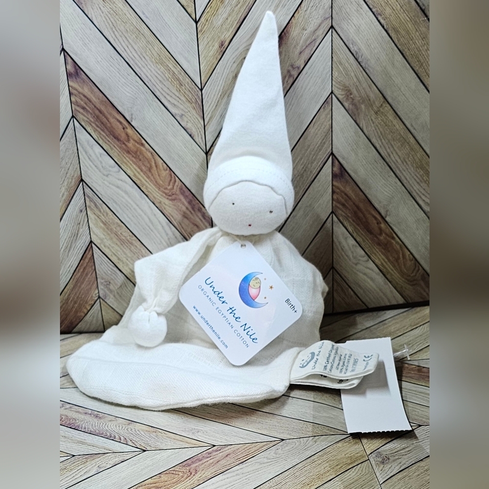 NWT Under The Nile Organic Cotton Muslim Sleeping Doll Lovey.